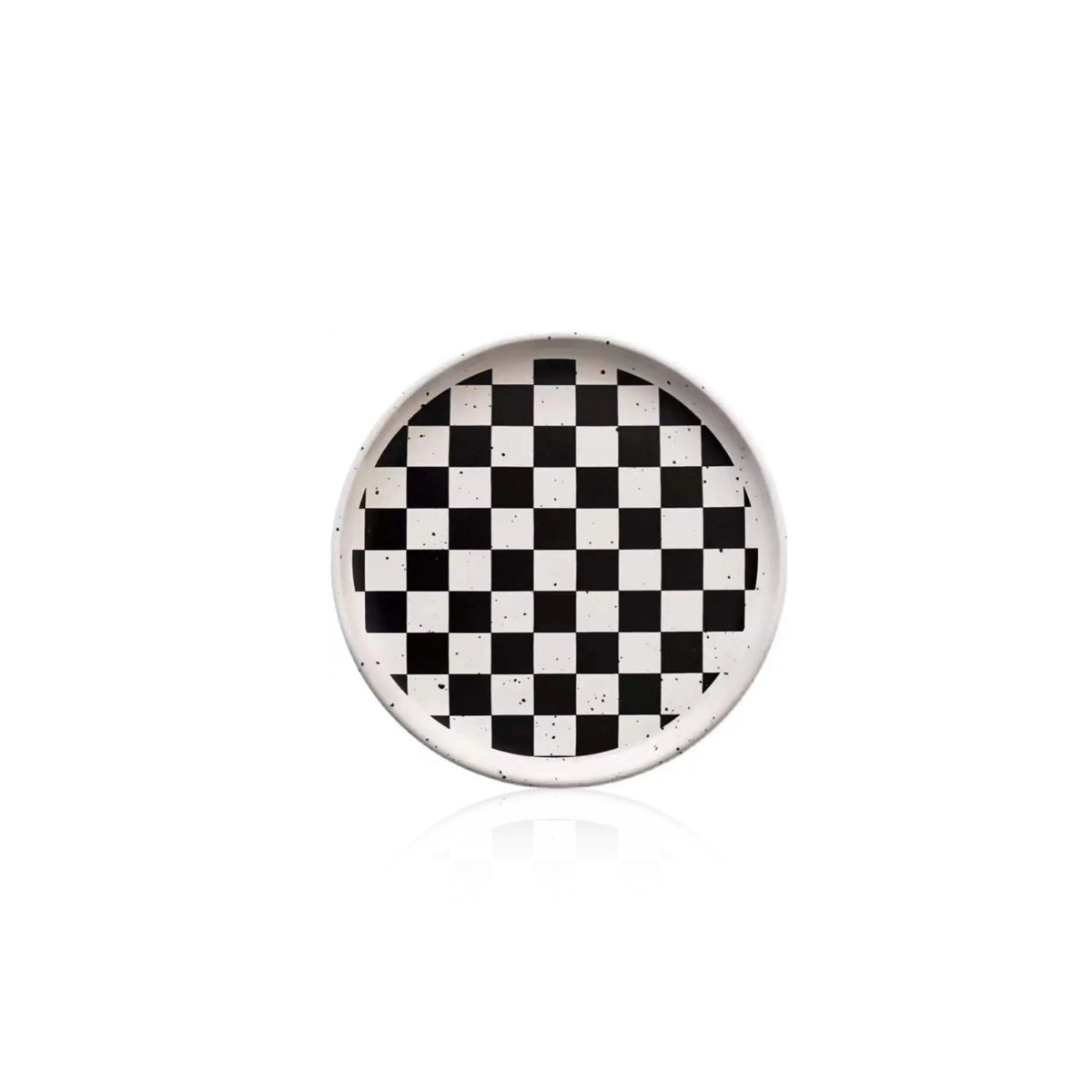 Ceramic Salad Plate – 8 Inch Plaid Dessert Dish
