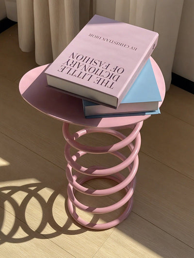 COIL PERCH | Vibrant Spiral Stool-Table Combo