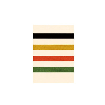 Abstract Art Rug - Colorful Strip Design Carpet