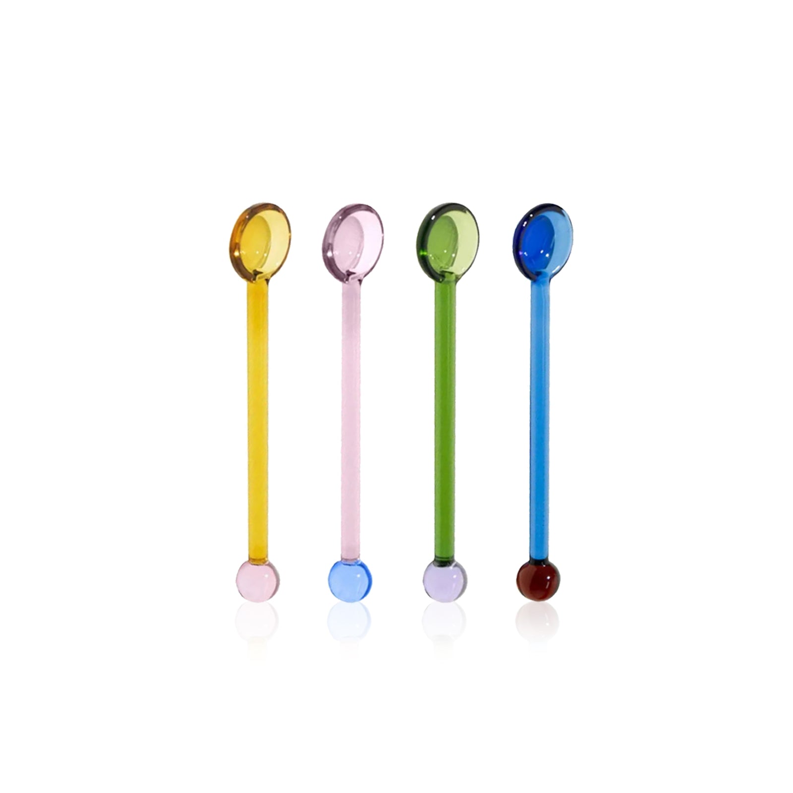 Colored Glass Spoon – Glass Stirring Bar, Precise Drink Stirrer