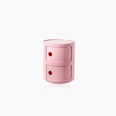 Barrel Storage Side Table - Colorful Chest Drawers Compact Storage