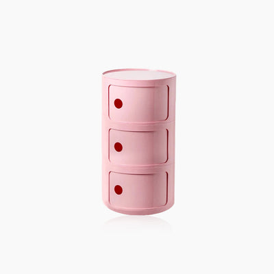 Barrel Storage Side Table - Colorful Chest Drawers Compact Storage