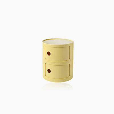 Barrel Storage Side Table - Colorful Chest Drawers Compact Storage