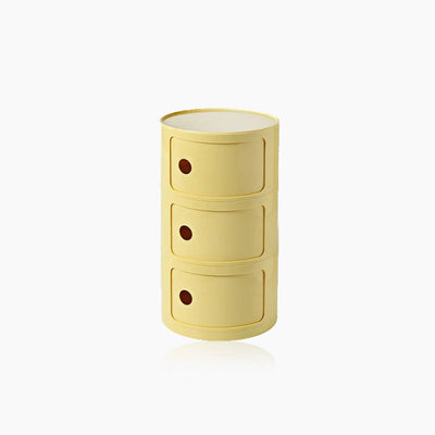 Barrel Storage Side Table - Colorful Chest Drawers Compact Storage