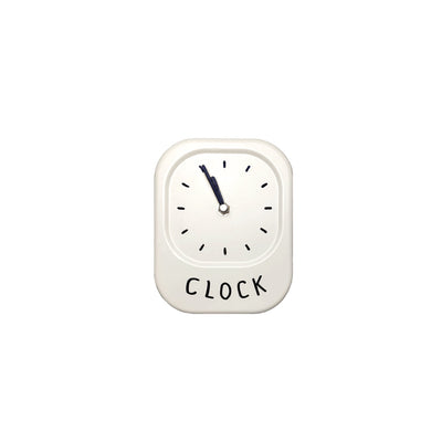Minimalist Clock – Simple Cream White Contemporary Style