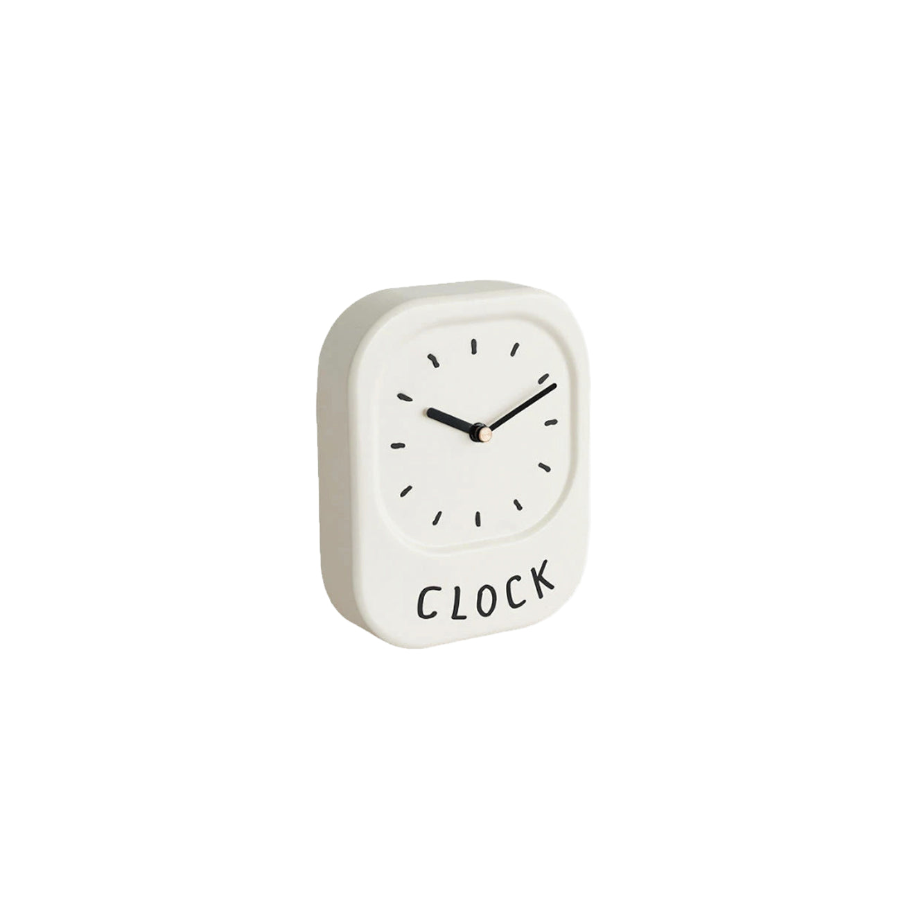 Minimalist Clock – Simple Cream White Contemporary Style