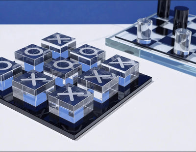 CRYSTAL-PLAY | Luxurious K9 Crystal Tic-Tac-Toe Set