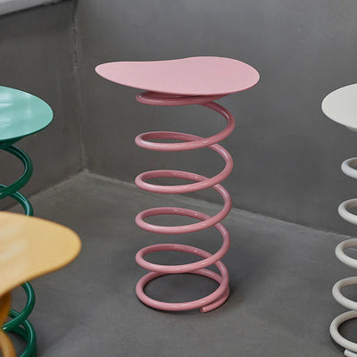 COIL PERCH | Vibrant Spiral Stool-Table Combo