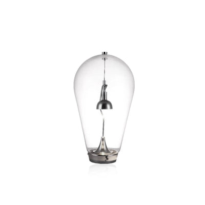 Blown Glass Table Lamp - Chrome Modern Glass Lamp