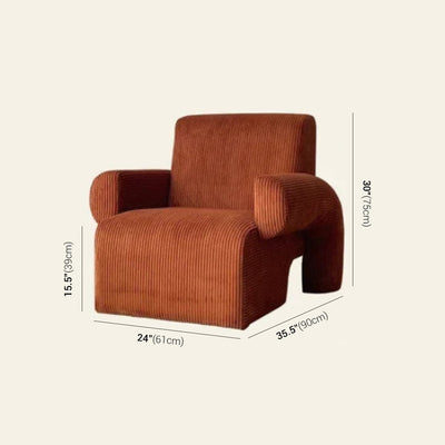 Corduroy Lounge Couch - Solid Wood Danish Sofa