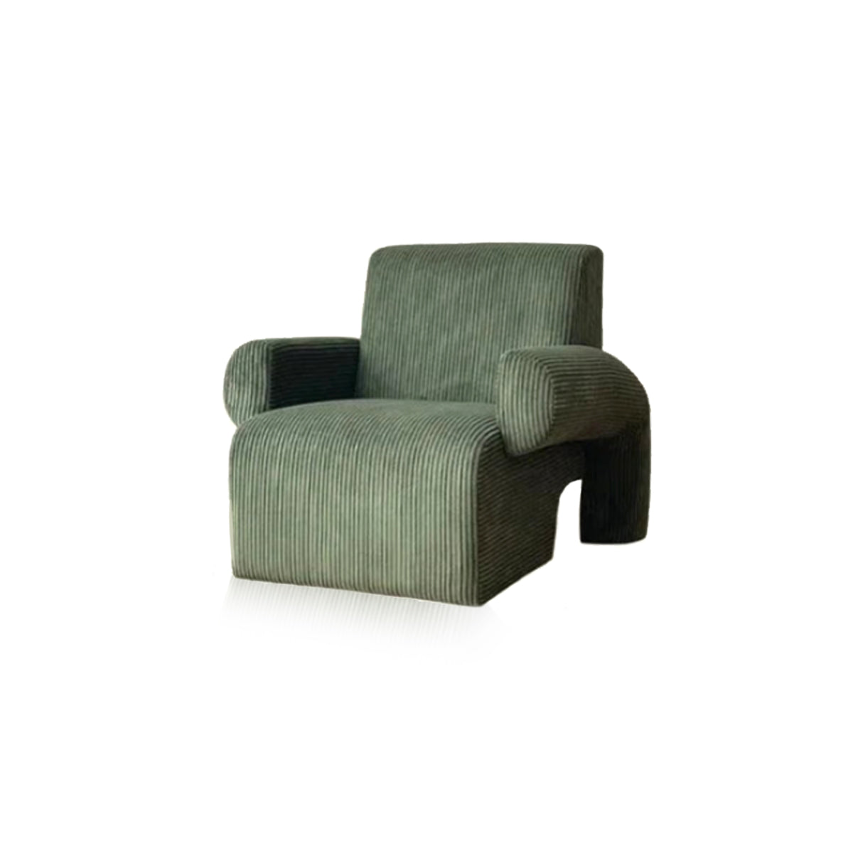 Corduroy Lounge Couch - Solid Wood Danish Sofa