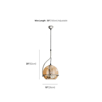Glass Ball Pendant Lamp - Rotatable Scandinavian Light