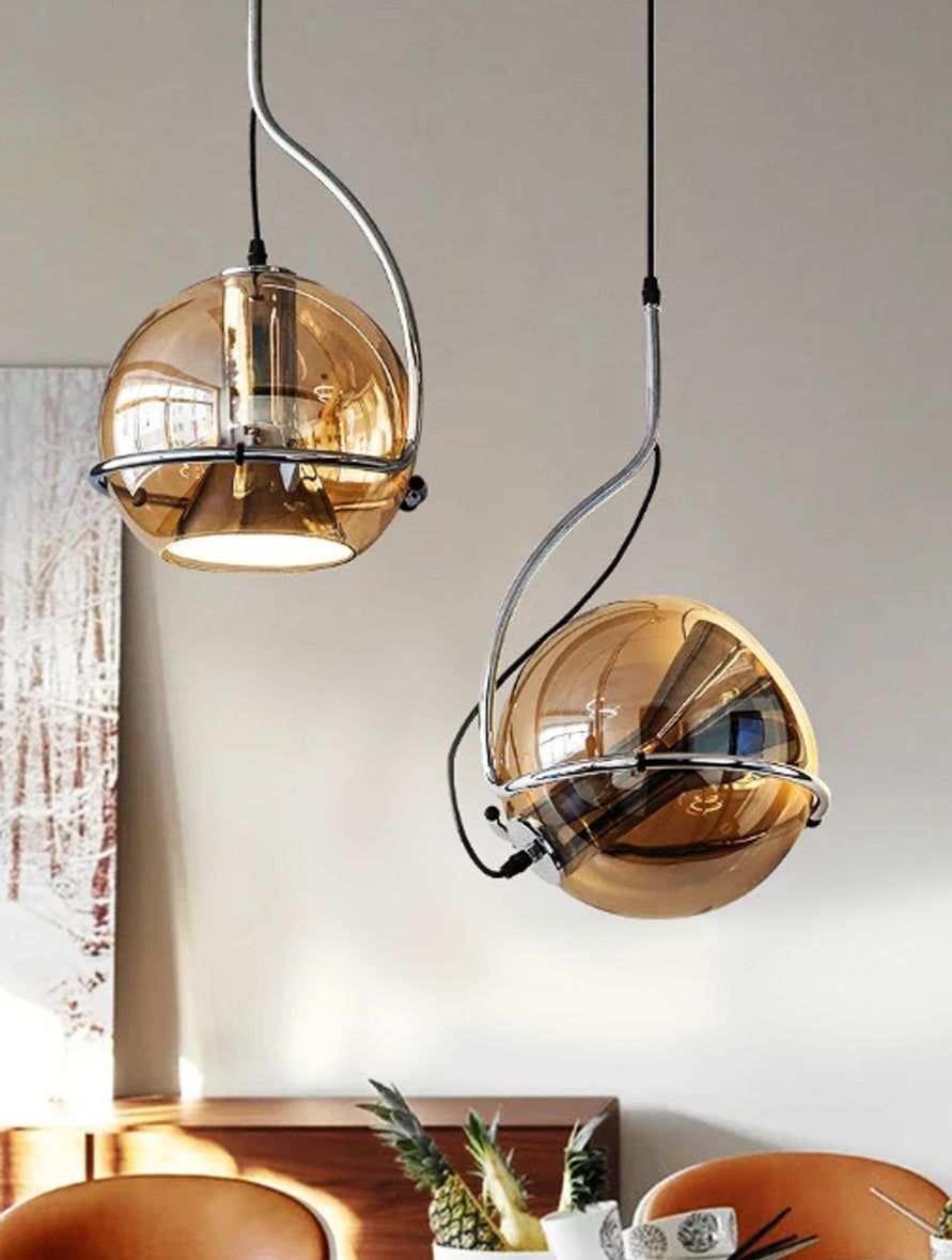 Glass Ball Pendant Lamp - Rotatable Scandinavian Light