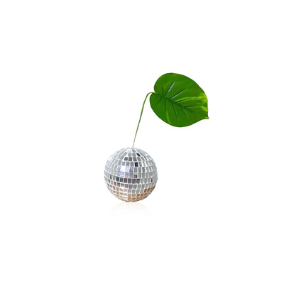 Disco Ball Ornament - 4 Inch Glass Cherry Sparkle