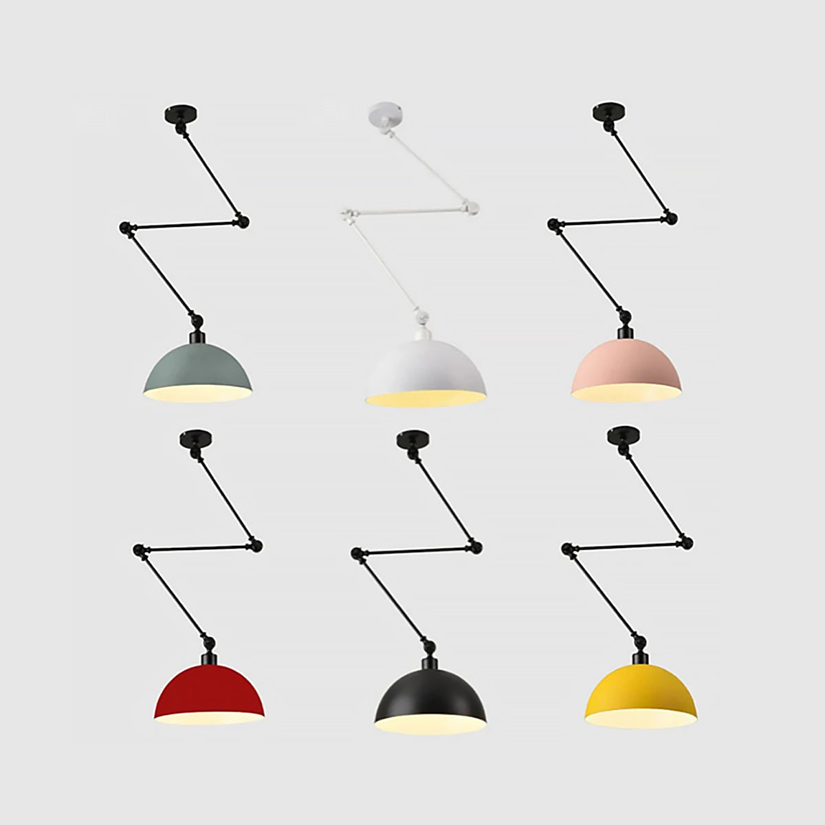 Dome Pendant Light | Retro Metal Ceiling Lamp 9.5" x 9.5"