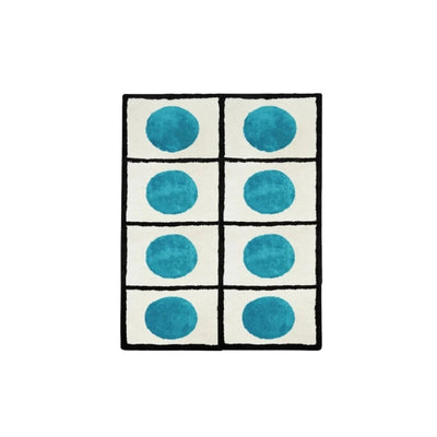Minimalistic Area Rug - Dot Pattern Polyester Mat
