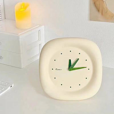 Minimalistic Wall Clock - Modern Emboss Shelf Timepiece