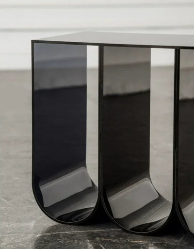 Acrylic Multipurpose Table - Embossed Design Clear Acrylic Side Table
