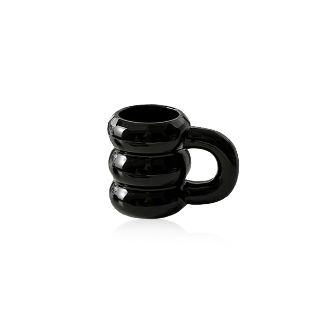 Embossed Donut Mug - 14oz Ceramic Coffee Cup