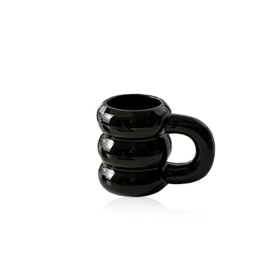 Embossed Donut Mug - 14oz Ceramic Coffee Cup