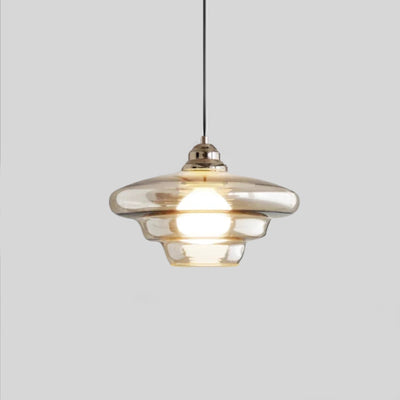 Embossed Glass Pendant Light - Stylish Kitchen Ceiling Lamp