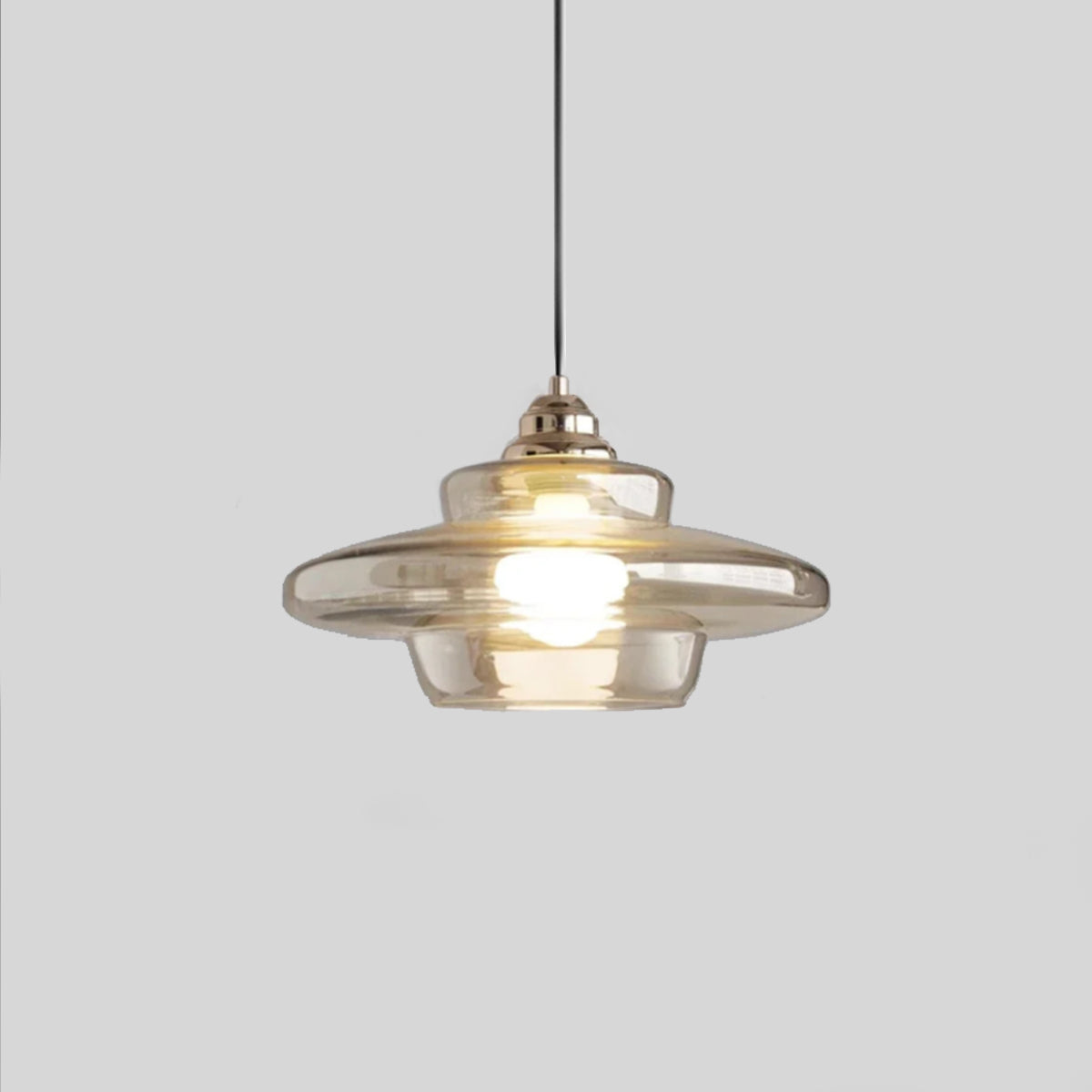 Embossed Glass Pendant Light - Stylish Kitchen Ceiling Lamp