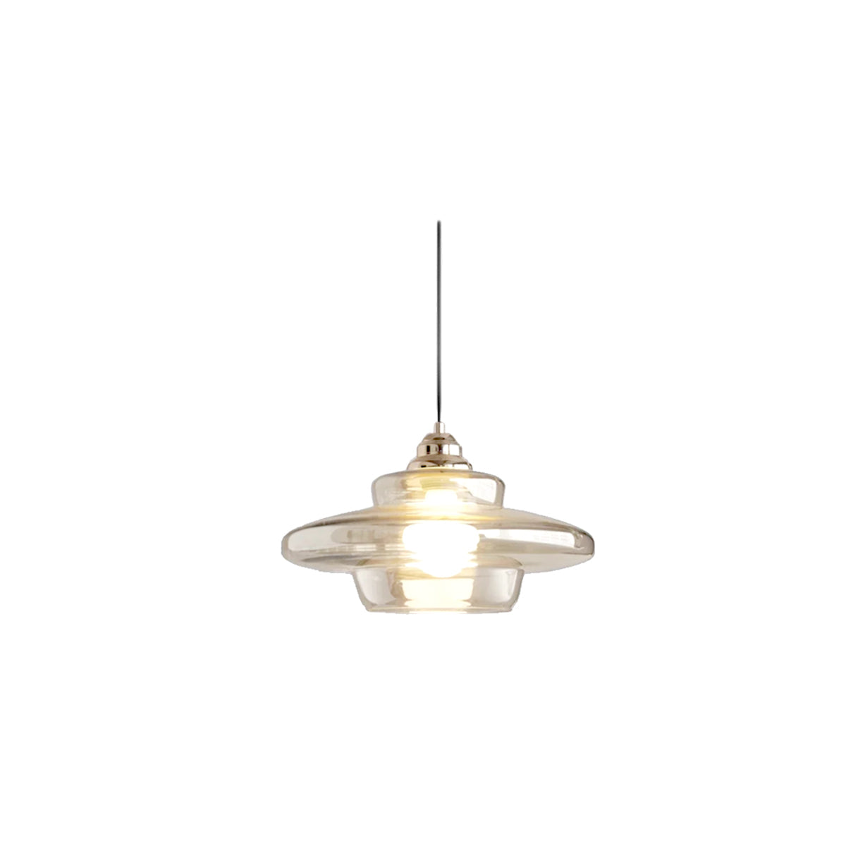 Embossed Glass Pendant Light - Stylish Kitchen Ceiling Lamp