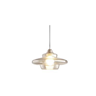 Embossed Glass Pendant Light - Stylish Kitchen Ceiling Lamp