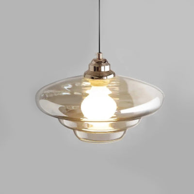Embossed Glass Pendant Light - Stylish Kitchen Ceiling Lamp