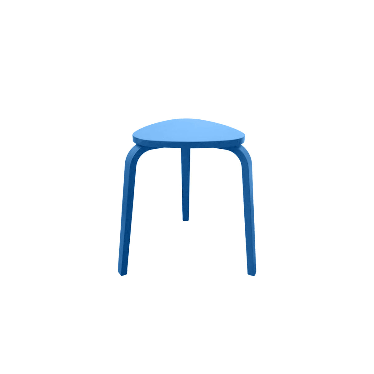 Wooden Triangle Stool - Geometric Natural Wood Furniture