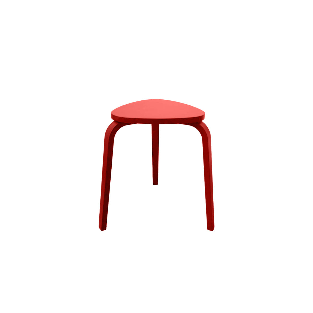 Wooden Triangle Stool - Geometric Natural Wood Furniture