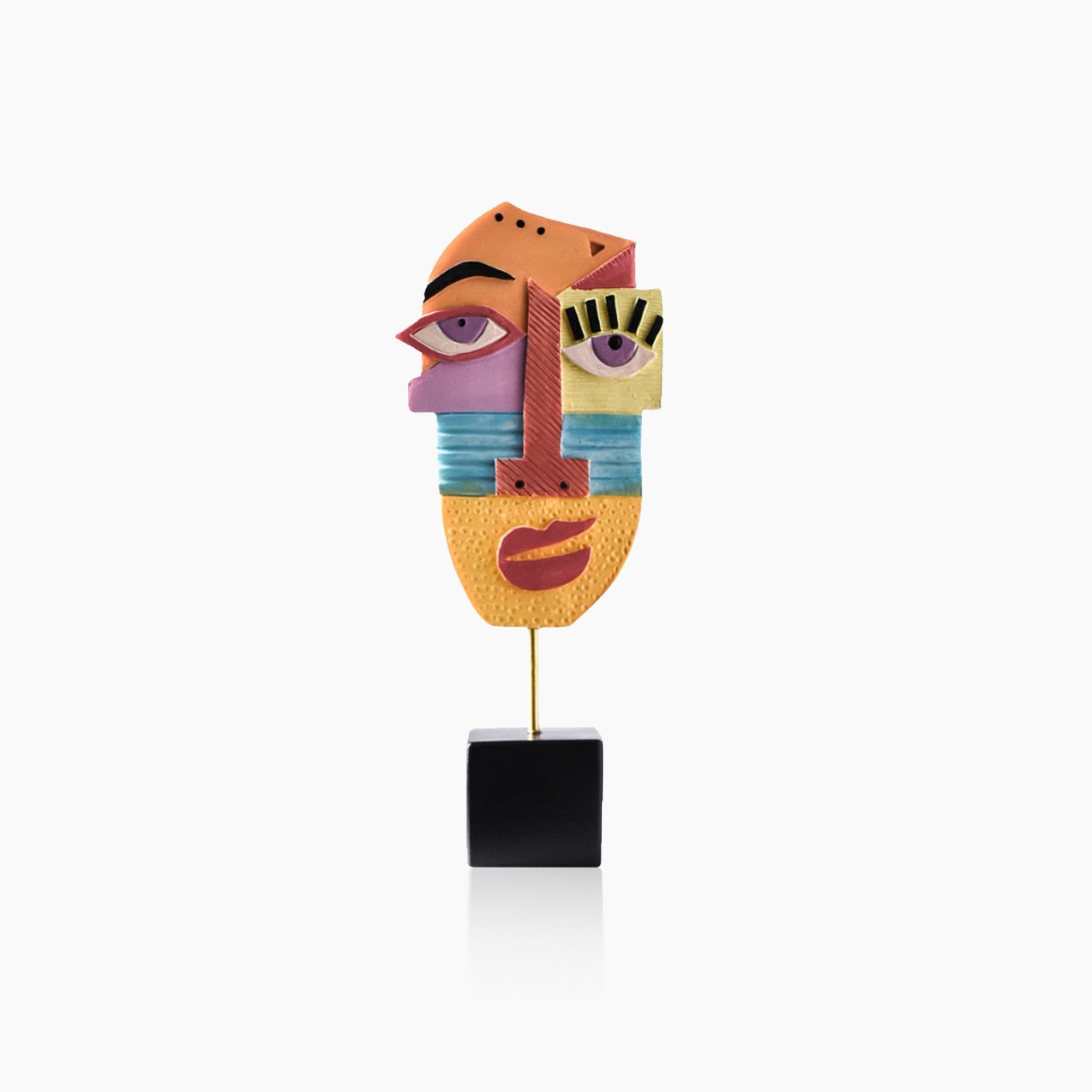 Hand-Crafted Face Mask - Resin Art Sculpture