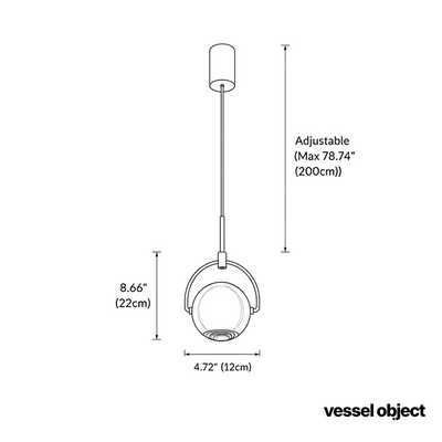 ORB DROP | Mini Aluminum Cradle Pendant Light