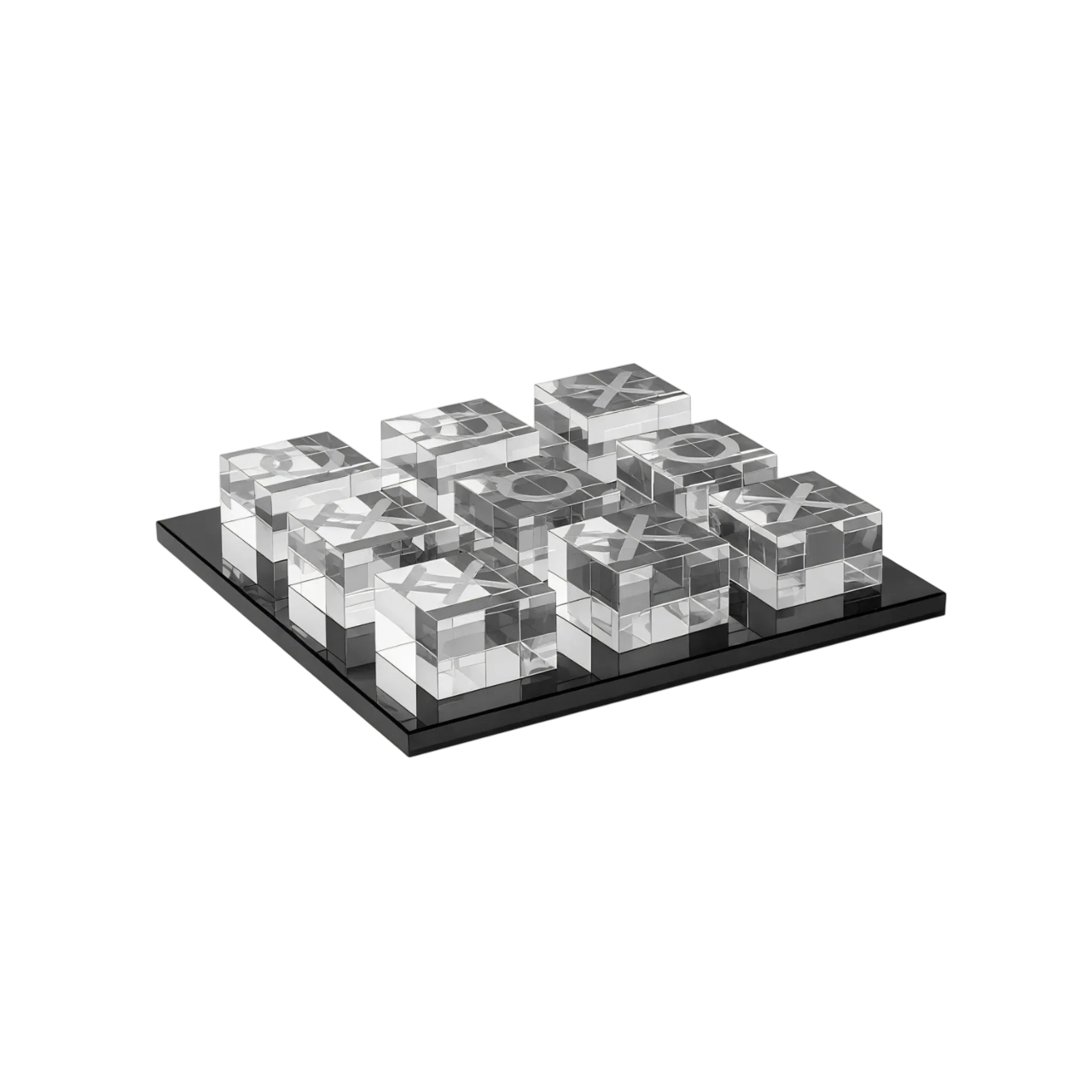 CRYSTAL-PLAY | Luxurious K9 Crystal Tic-Tac-Toe Set