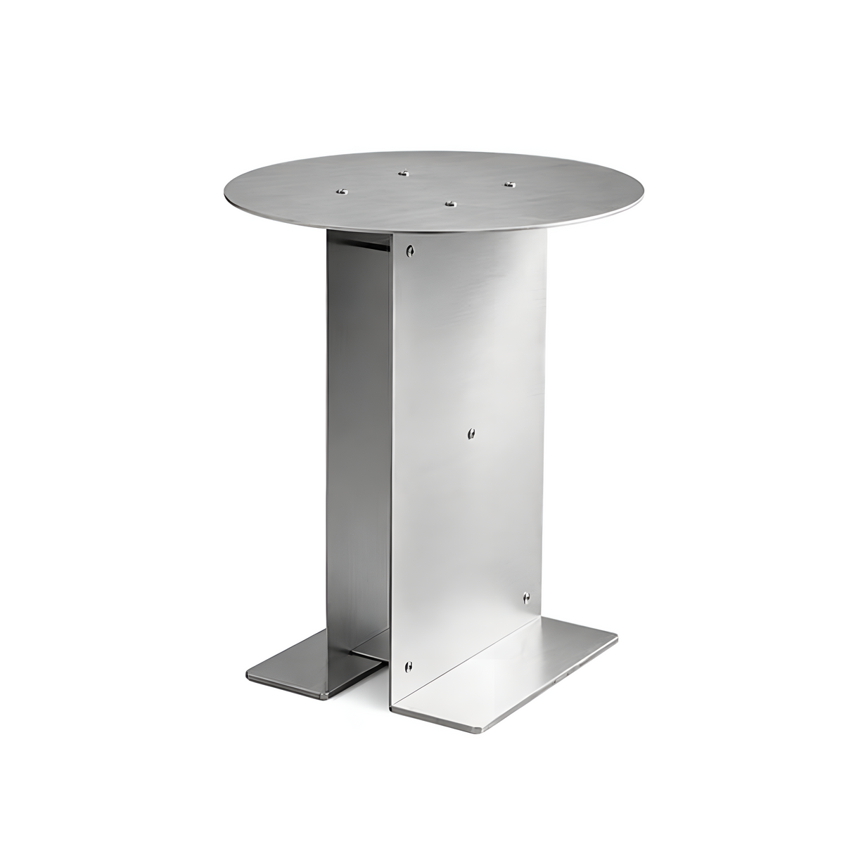 CANTILEVER X | Hand-Polished Steel Side Table