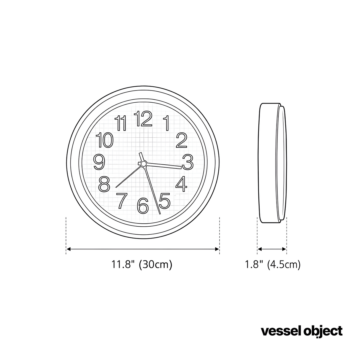 RING FRAME | Bold Grid Wall Clock