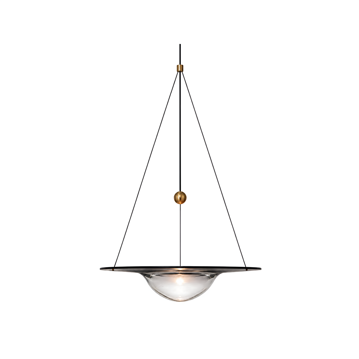 RIPPLEGLASS | Floating Disc Pendant Light