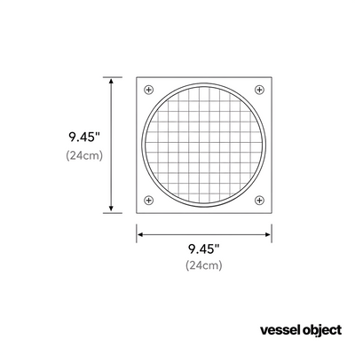 PORTHOLE GRID | Bauhaus Steel & Acrylic Wall Sconce
