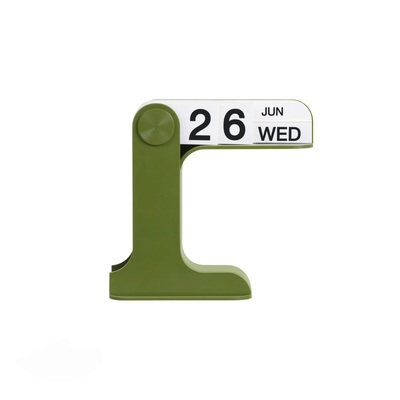 Desktop Flipping Calendar - Modern Black Desk Organizer - front view product photo