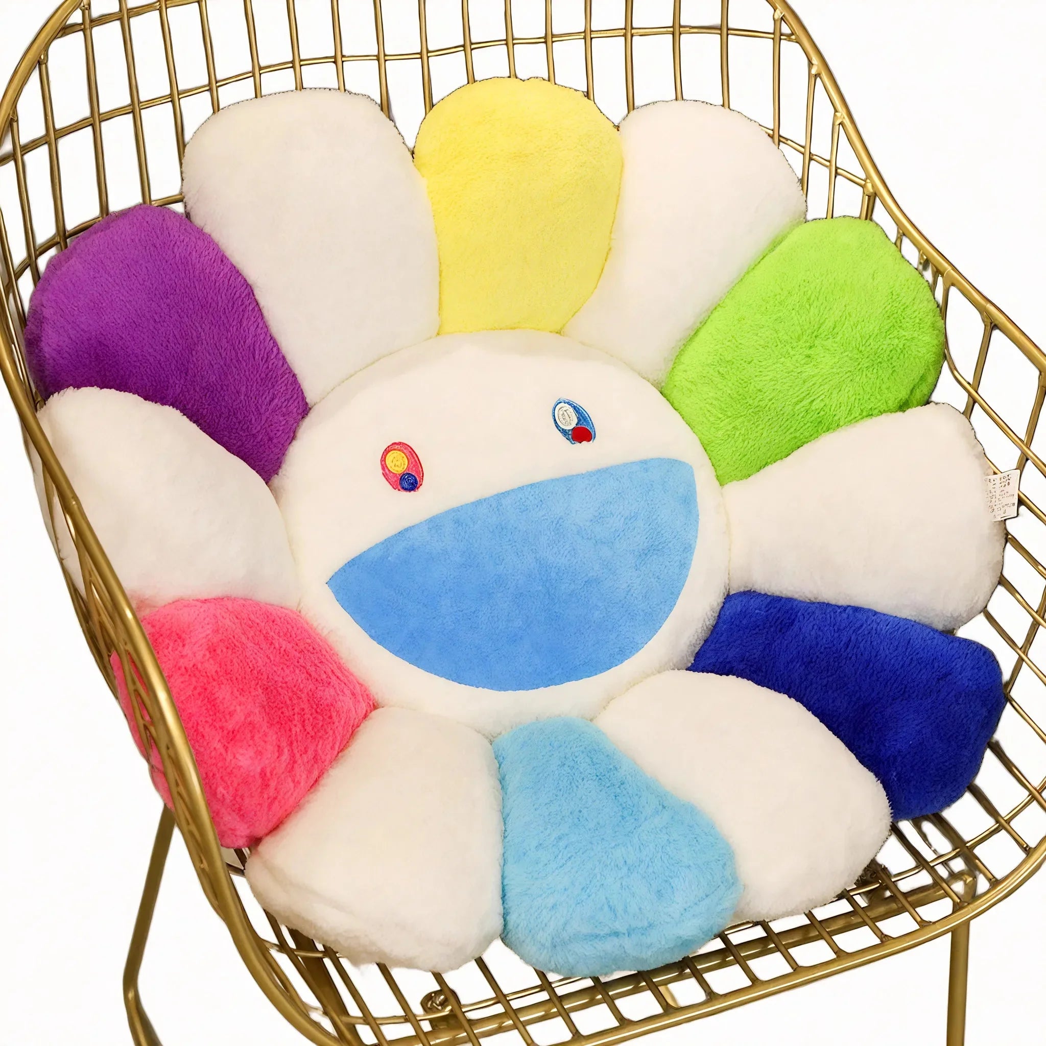 FLORAL BLISS | Whimsical Smiley Cushion