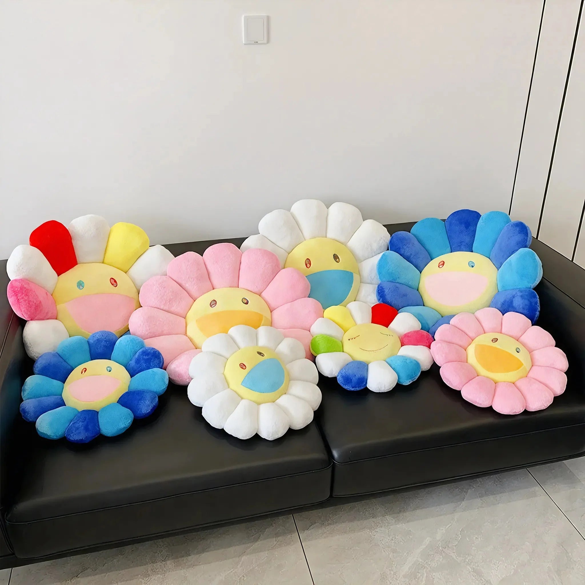 FLORAL BLISS | Whimsical Smiley Cushion