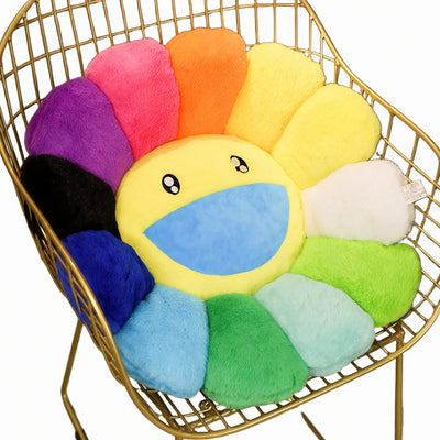 FLORAL BLISS | Whimsical Smiley Cushion