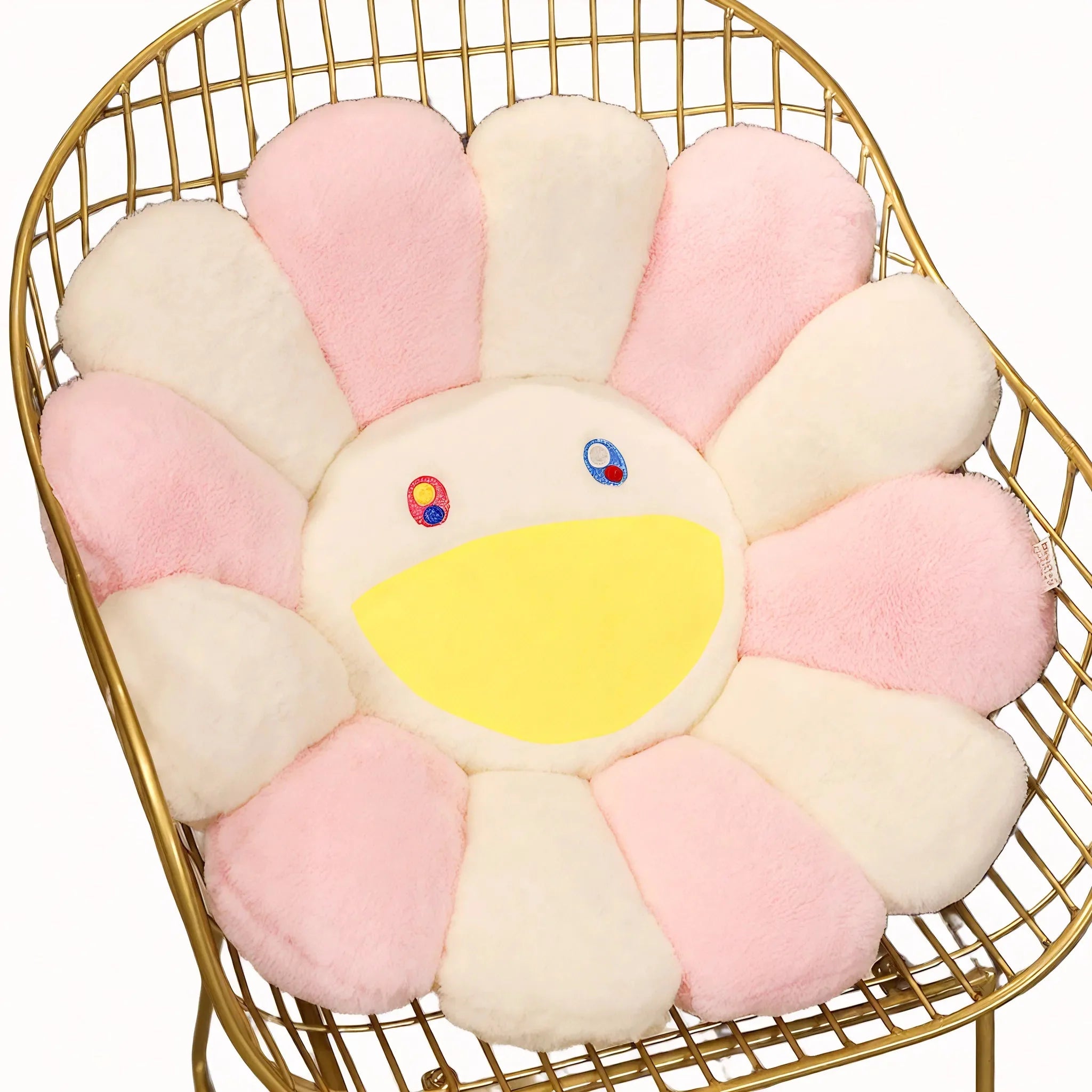 FLORAL BLISS | Whimsical Smiley Cushion
