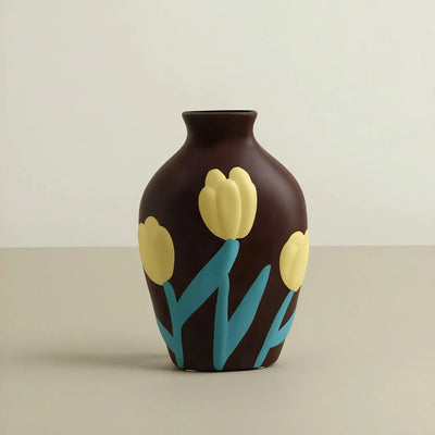 FLORAL CERAMIC | Hand-Painted Nordic Vase Set