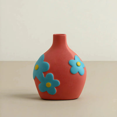 FLORAL CERAMIC | Hand-Painted Nordic Vase Set