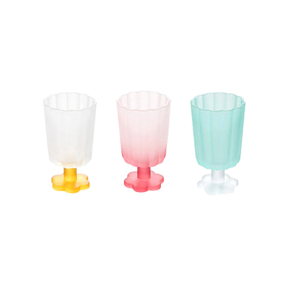 Flower Base Tall Glass - 300ml Borosilicate Dessert Cup