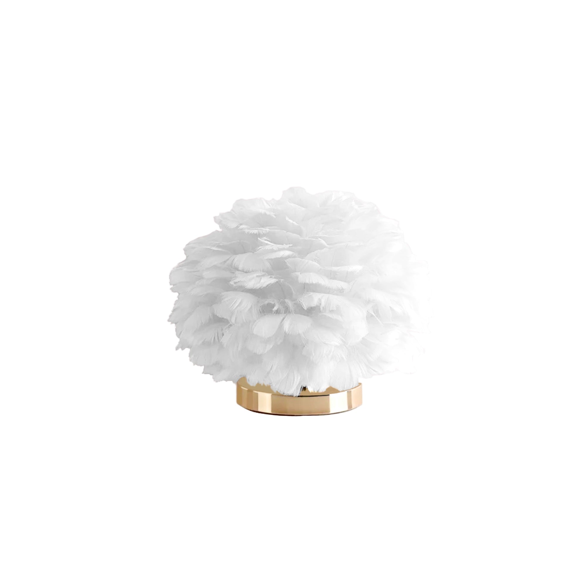 Nordic Feather Lamp | Cozy Retro Table Lighting, Metal Base