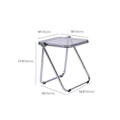 Foldable Acrylic Side Table – Transparent Compact Coffee Table