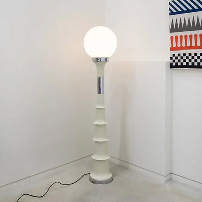 Retro Ball Floor Lamp | 90s French Design, Corded Light