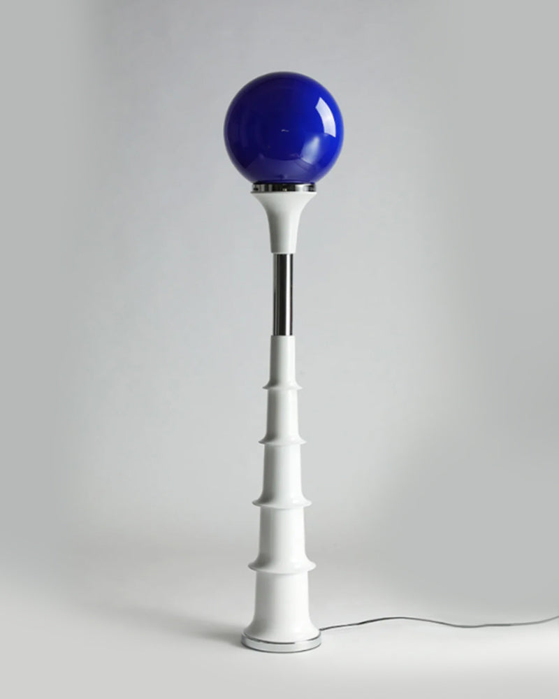 Retro Ball Floor Lamp | 90s French Design, Corded Light